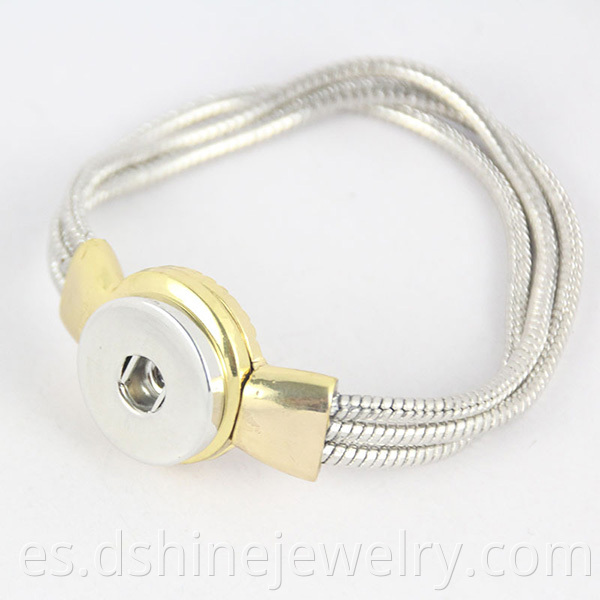 Snake Chain Noosa Button Bracelet